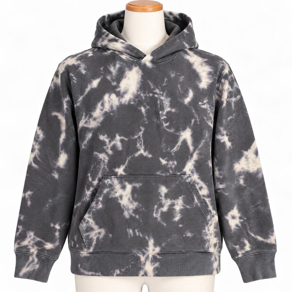 Abercrombie & Fitch Gray Tie Dye Relaxed Fleece Hoodie Men's M